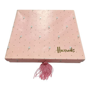 Vintage Harrods Waverley Stationery Box Set Pink Tassel Cards & Envelopes #4017